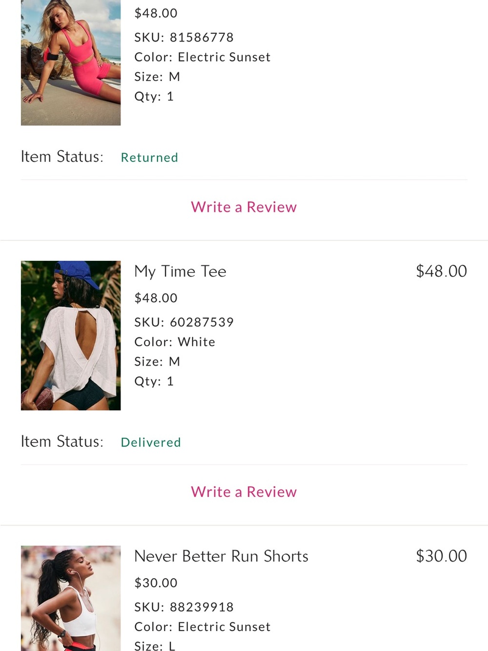 FP Movement Electric Sunset Sports Bra (M) & High-Waist Shorts (L) Set - Picture 5 of 5